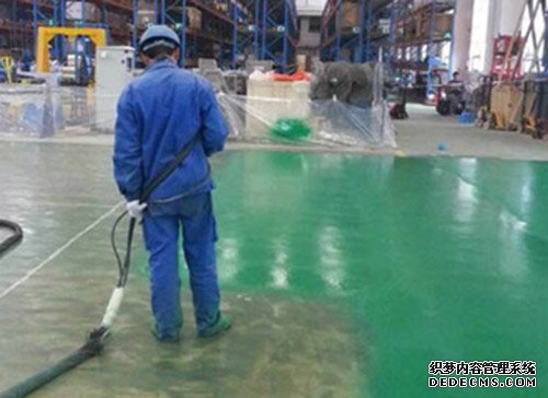 聚脲噴涂設備廠家介紹關于聚脲典型應用(圖2) 地坪聚脲噴涂