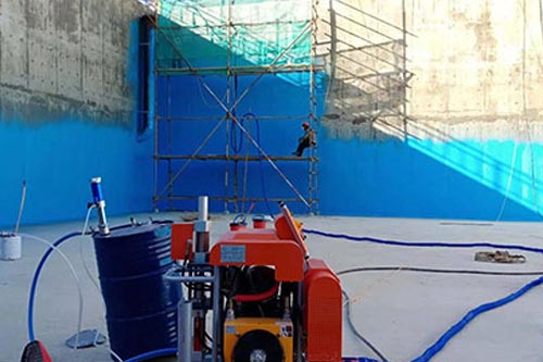 泳池蓄水池防水防腐噴涂聚脲施工案例